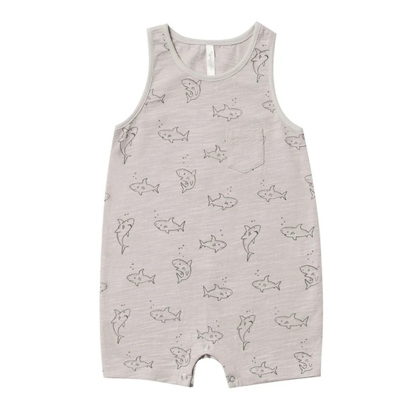 Rylee and cru shark jumpsuit 0/3m shark - Picture 1 of 1